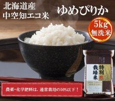 Photo1: 北海道　ゆめぴりか 無洗米　5kg(Japanese Hokkaido Yumepirika unwashed rice 5kg) (1)