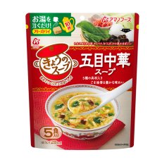 Photo2: フリーズドライ アマノフーズ  スープ きょうのスープ 五目中華スープ５食(Japanese Freeze-dried Amano Foods Soup Today's Soup - Five-Meat Chinese Soup 5servs) (2)