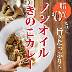 Photo1: レトルトカレー ノンオイルきのこカレー180g 　脂質ゼロなのに旨みたっぷり！糖質ゼロ食品　インスタントカレー　即席カレー　ダイエット(Japanese Retort Curry Non-Oil Mushroom Curry 180g Zero fat but full of flavor! Sugar-free food Instant curry Instant curry Diet) (1)