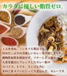 Photo4: レトルトカレー ノンオイルきのこカレー180g 　脂質ゼロなのに旨みたっぷり！糖質ゼロ食品　インスタントカレー　即席カレー　ダイエット(Japanese Retort Curry Non-Oil Mushroom Curry 180g Zero fat but full of flavor! Sugar-free food Instant curry Instant curry Diet) (4)