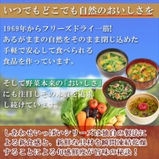 Photo2: フリーズドライ しあわせいっぱいスープセット10種20食セット 化学調味料無添加 コスモス食品 インスタント 贈り物(Japanese Freeze-dried Happiness Filled Soup Set 10 kinds, 20 servings, no chemical seasoning Cosmos Foods Instant Gift) (2)